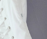 Lace Trim Button Front Mini Dress