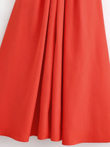 Deep V Crisscross Back Maxi Dress