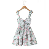 Tie Strap Corset Tiered Mini Dress