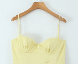 Structured Bustier A Line Midi Dress