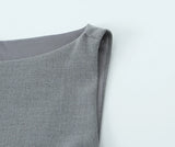 Sleeveless A Line Pleated Hem Mini Dress