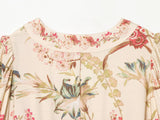 Botanical V Neck Long Sleeve Maxi Dress