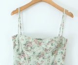 Strapless Corset Bodice Full Skirt Midi Dress