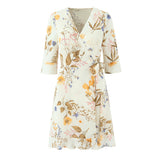 Botanical Wrap Kimono Mini Dress