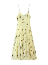 Spaghetti Strap A Line Midi Dress