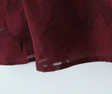 Crisscross Back Lace Textured Midi Dress