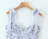 Bow Strap Sweetheart Midi Dress