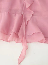 Tie Front Ruffle Maxi Dress