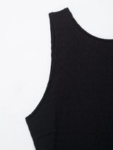 Fringe Cascade Column Maxi Dress