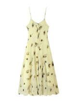 Spaghetti Strap A Line Midi Dress