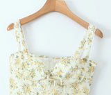 Tie Bust Sweetheart Midi Dress