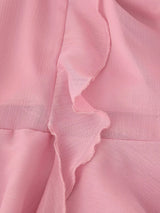 Tie Front Ruffle Maxi Dress