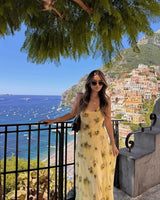 Spaghetti Strap A Line Midi Dress