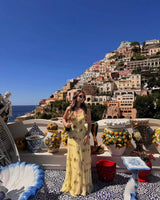 Spaghetti Strap A Line Midi Dress