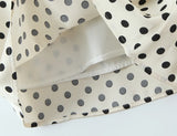 Polka Dot Lace Trim Plunge Maxi Dress