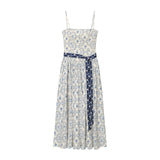 Porcelain Belt Midi Dress