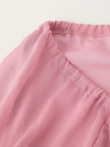 Tie Front Ruffle Maxi Dress