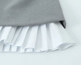 Sleeveless A Line Pleated Hem Mini Dress