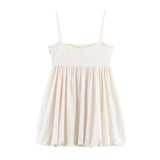 Embroidered Bustier Bubble Mini Dress