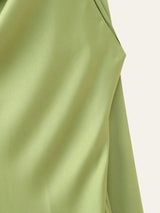 Scarf Neck Satin Maxi Dress