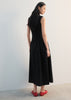 Polo Collar Drop Waist Maxi Dress