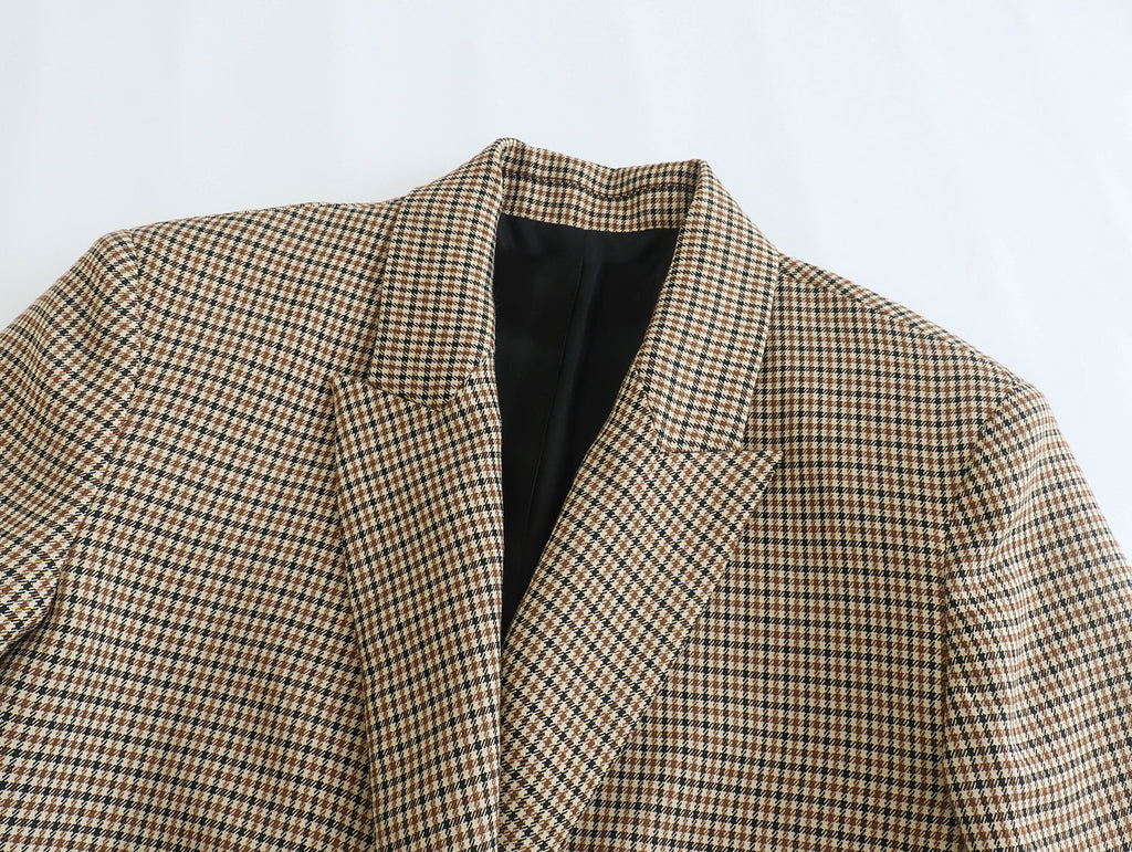 Camille Houndstooth Blazer