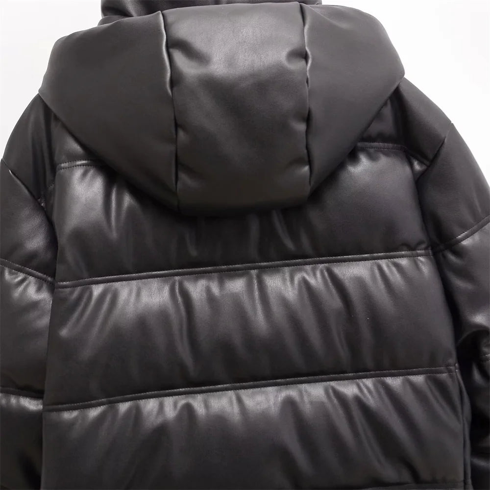 Noir Luxe Puffer Jacket
