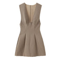 Sculpted Deep V Mini Dress