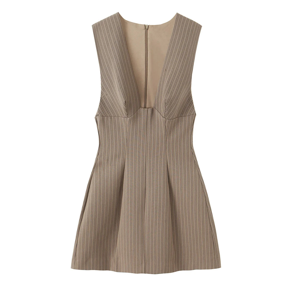 Sculpted Deep V Mini Dress
