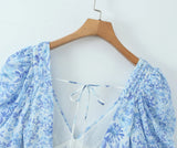 Lace Panel Tie Front Mini Dress