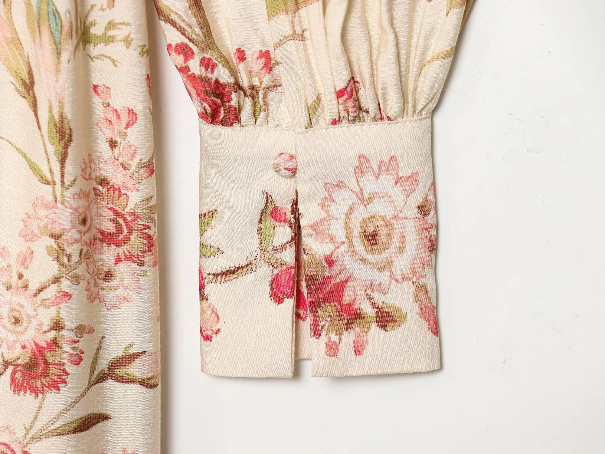 Botanical V Neck Long Sleeve Maxi Dress