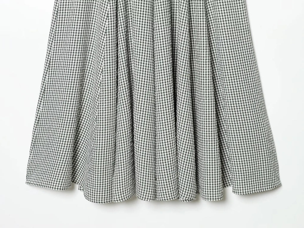 Square Neck Pleated Midi Dress