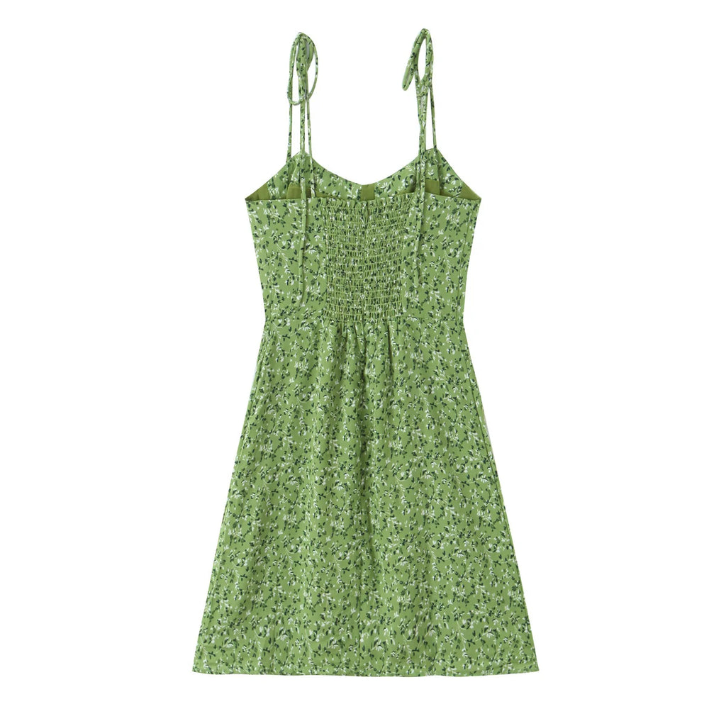 Tie Strap Scoop Neck Mini Dress