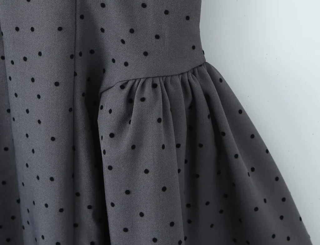 Notched Collar Button Front Mini Dress