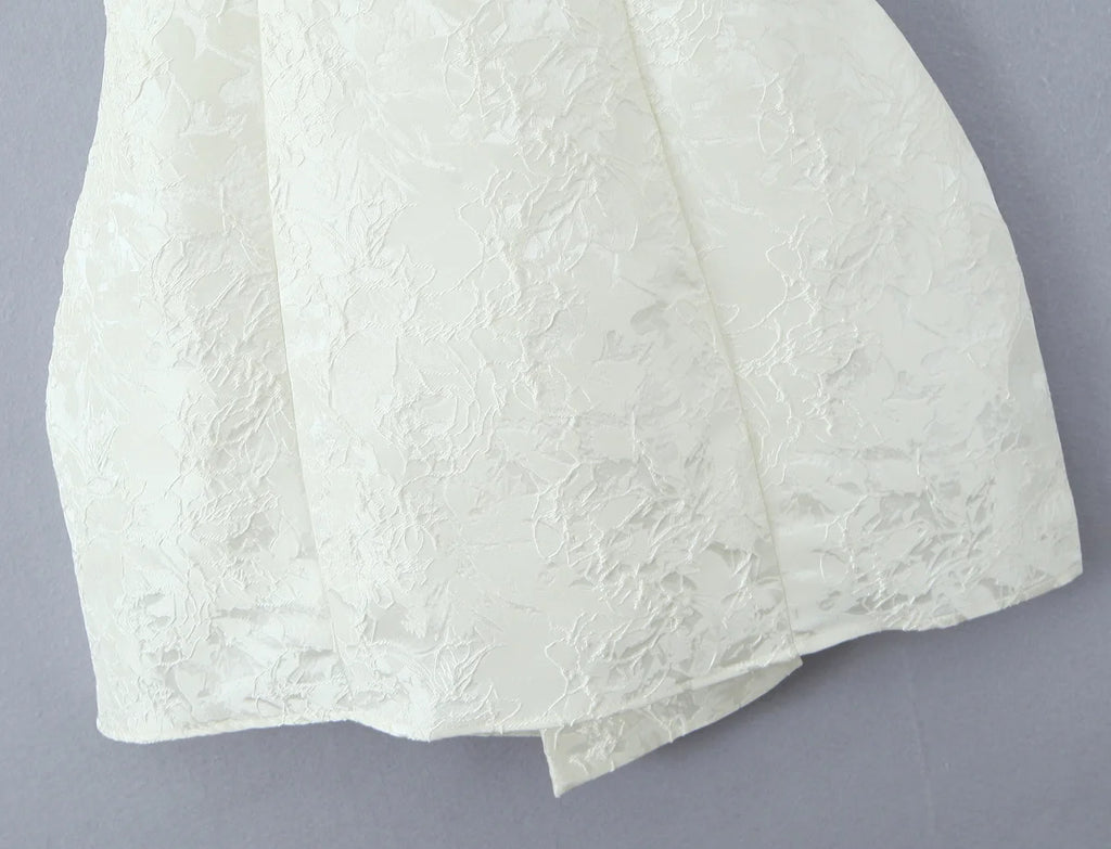Embossed Floral Mini Dress