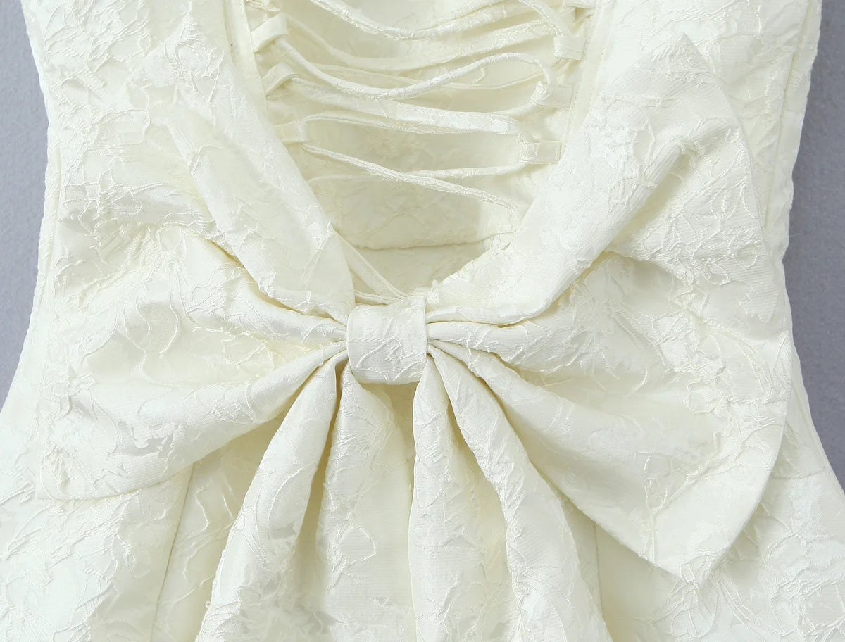 Embossed Floral Mini Dress