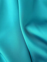 One Shoulder Draped Pleated Trim Midi Dress