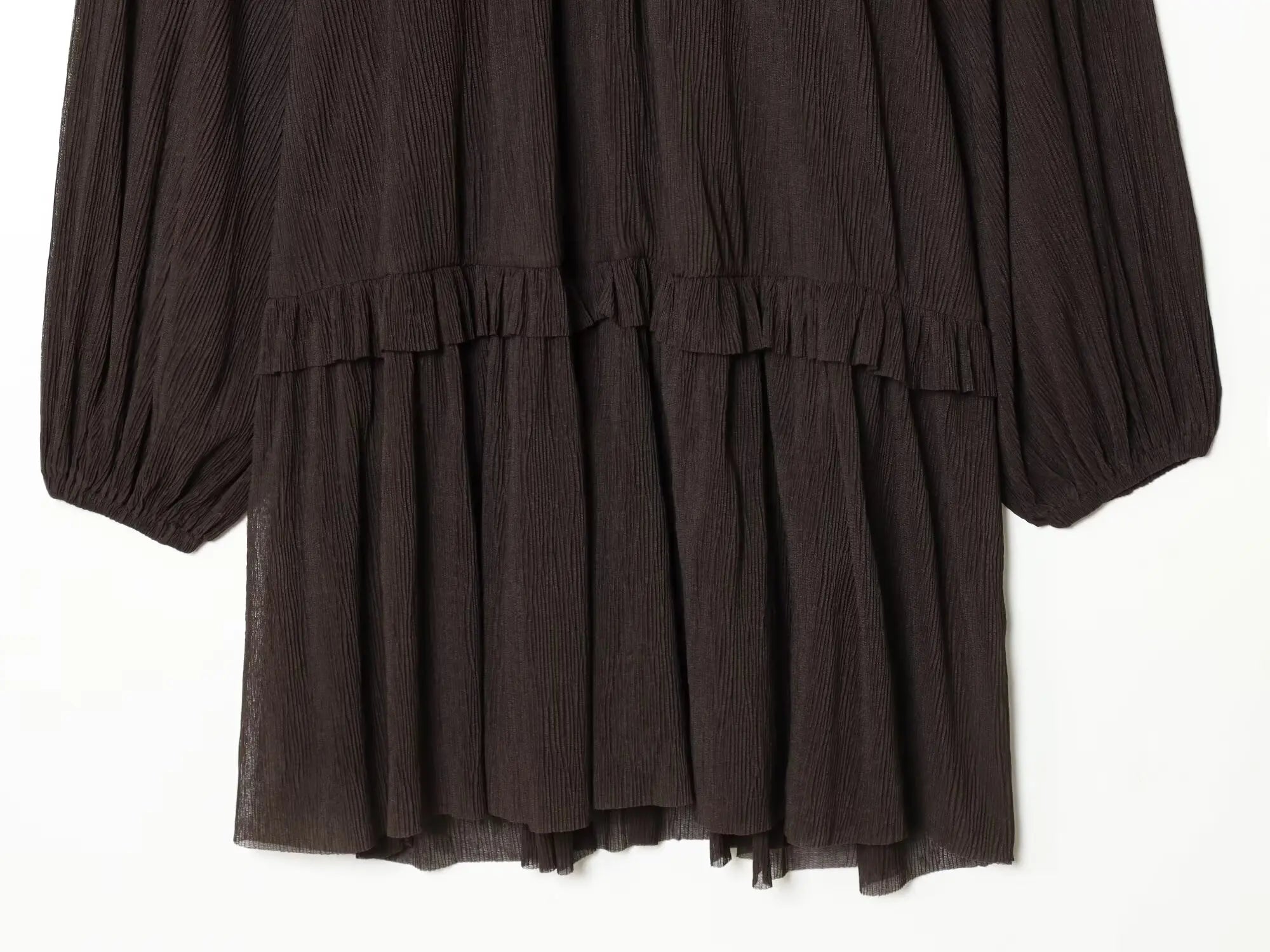 High Neck Ruffle Tiered Mini Dress