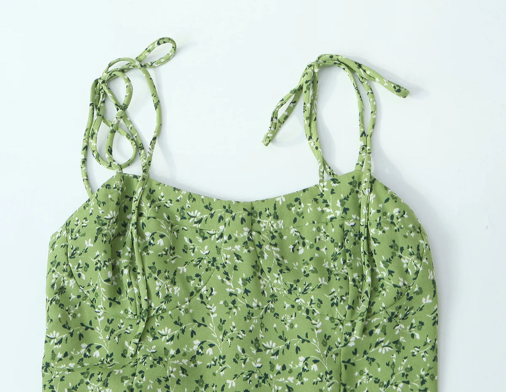 Tie Strap Scoop Neck Mini Dress