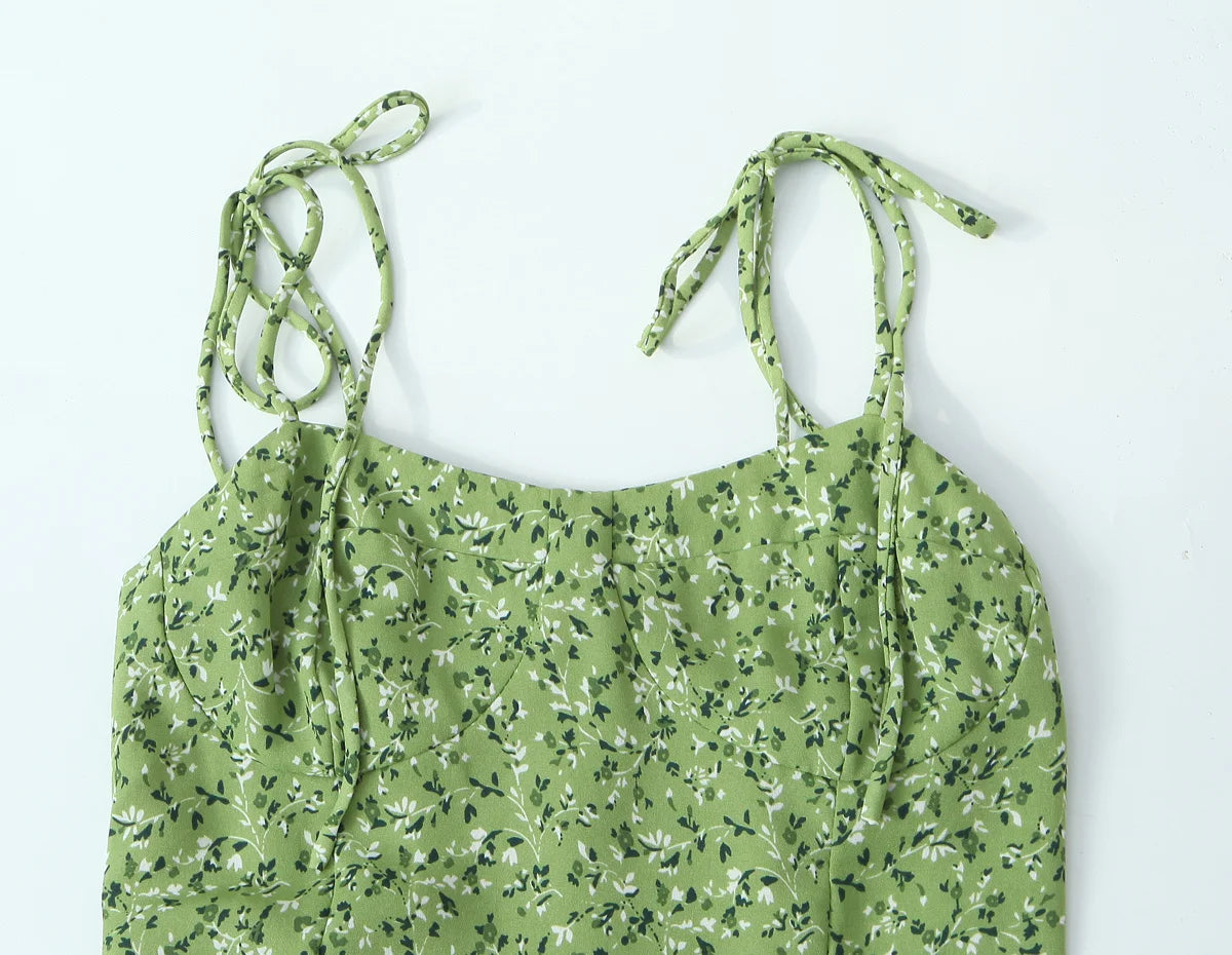 Tie Strap Scoop Neck Mini Dress