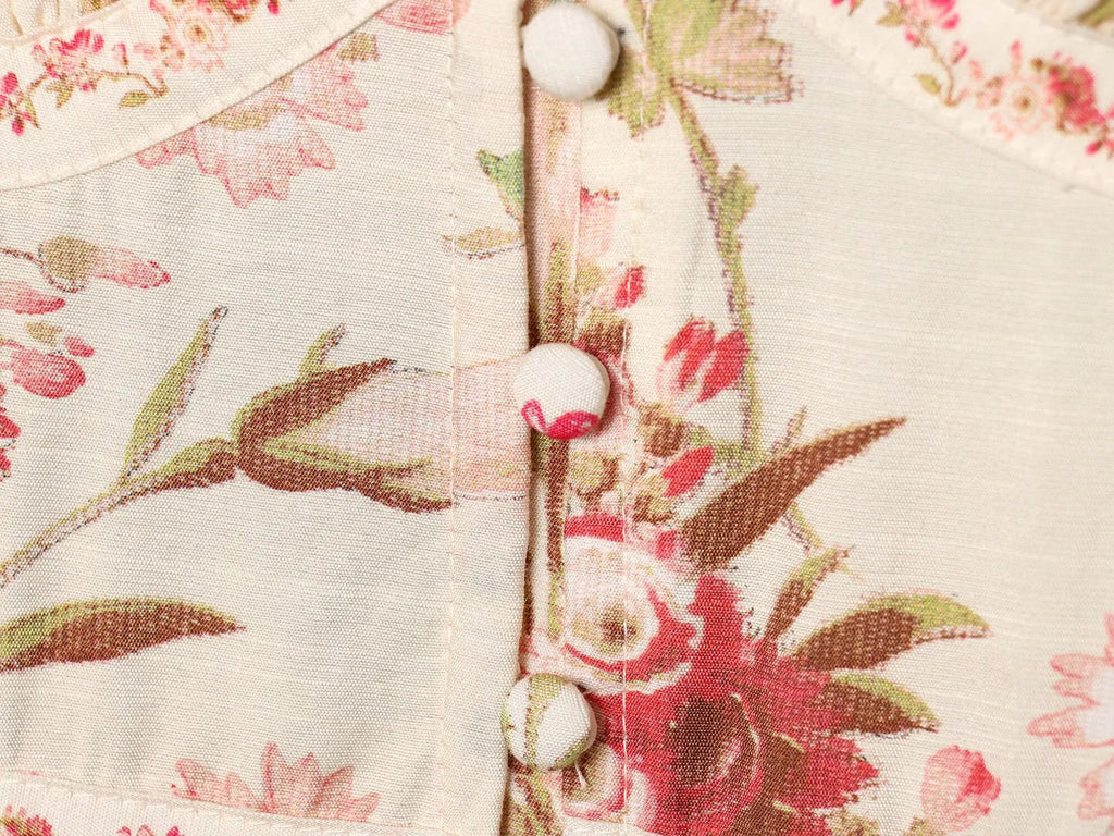 Botanical V Neck Long Sleeve Maxi Dress