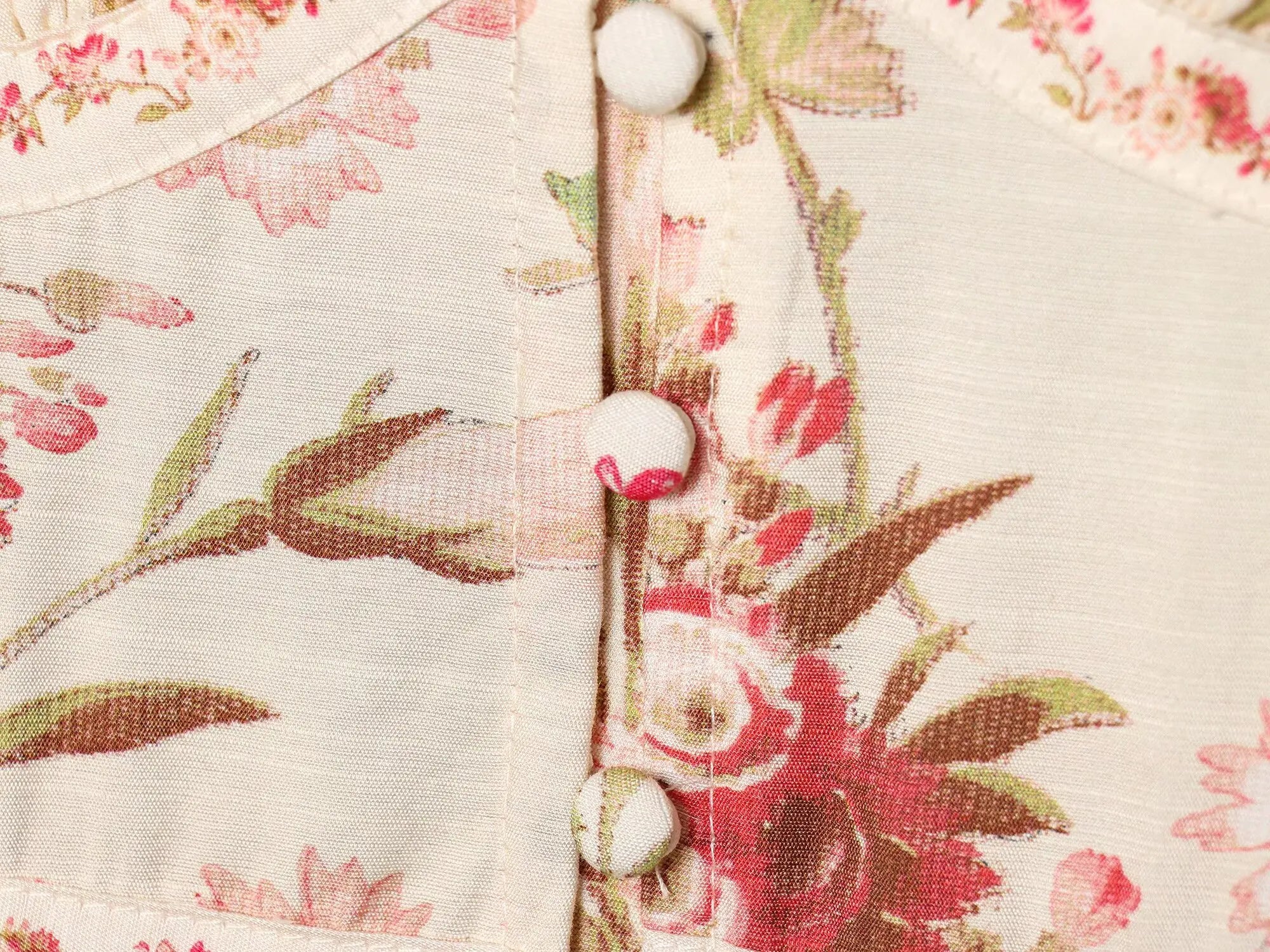 Botanical V Neck Long Sleeve Maxi Dress