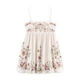 Embroidered Bustier Bubble Mini Dress