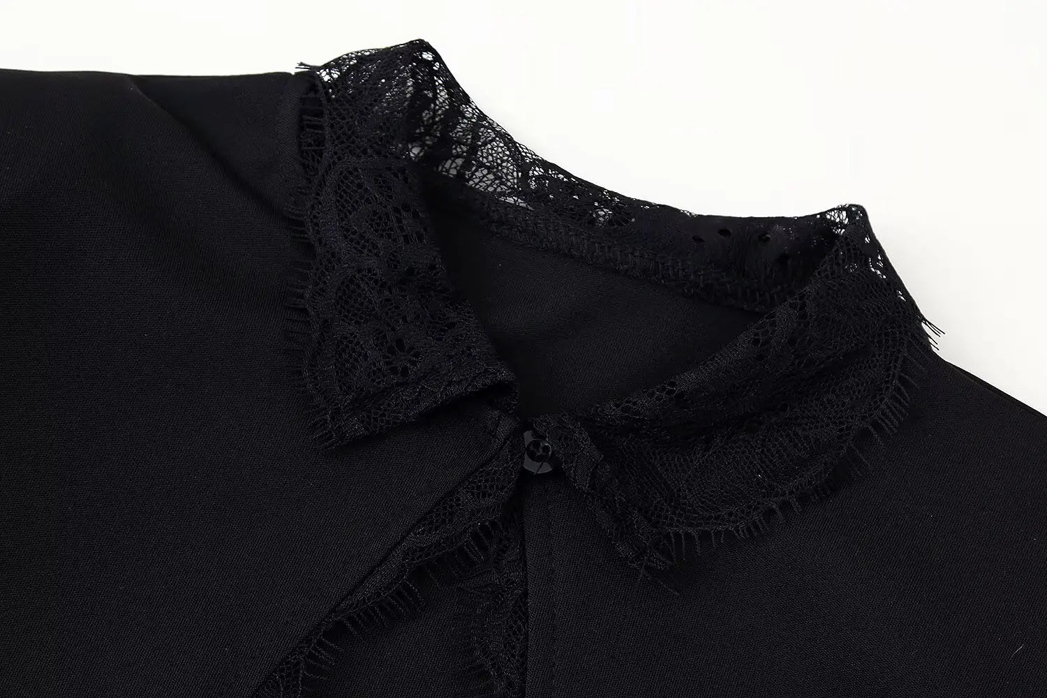 Lace Keyhole Collar Mini Dress