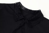 Lace Keyhole Collar Mini Dress