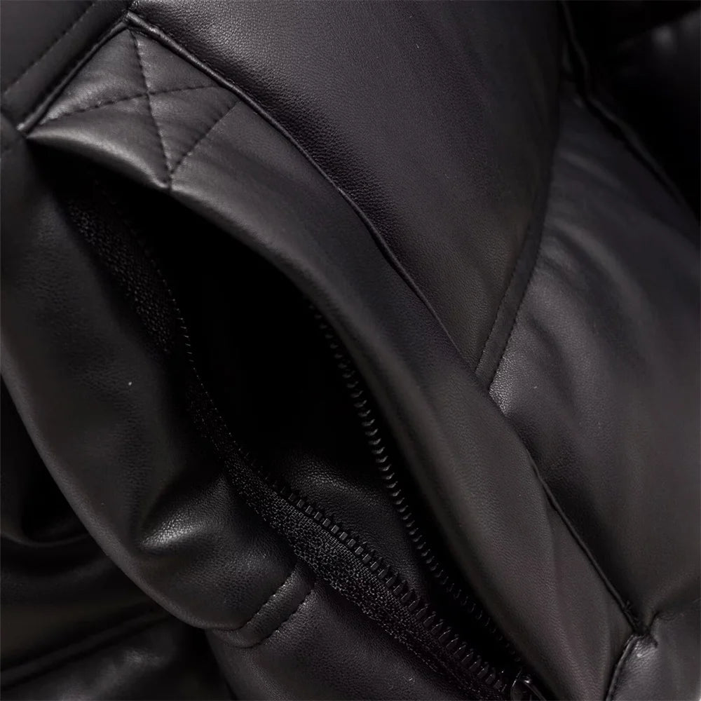 Noir Luxe Puffer Jacket