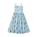 Ribbon Rose Corset Midi Dress