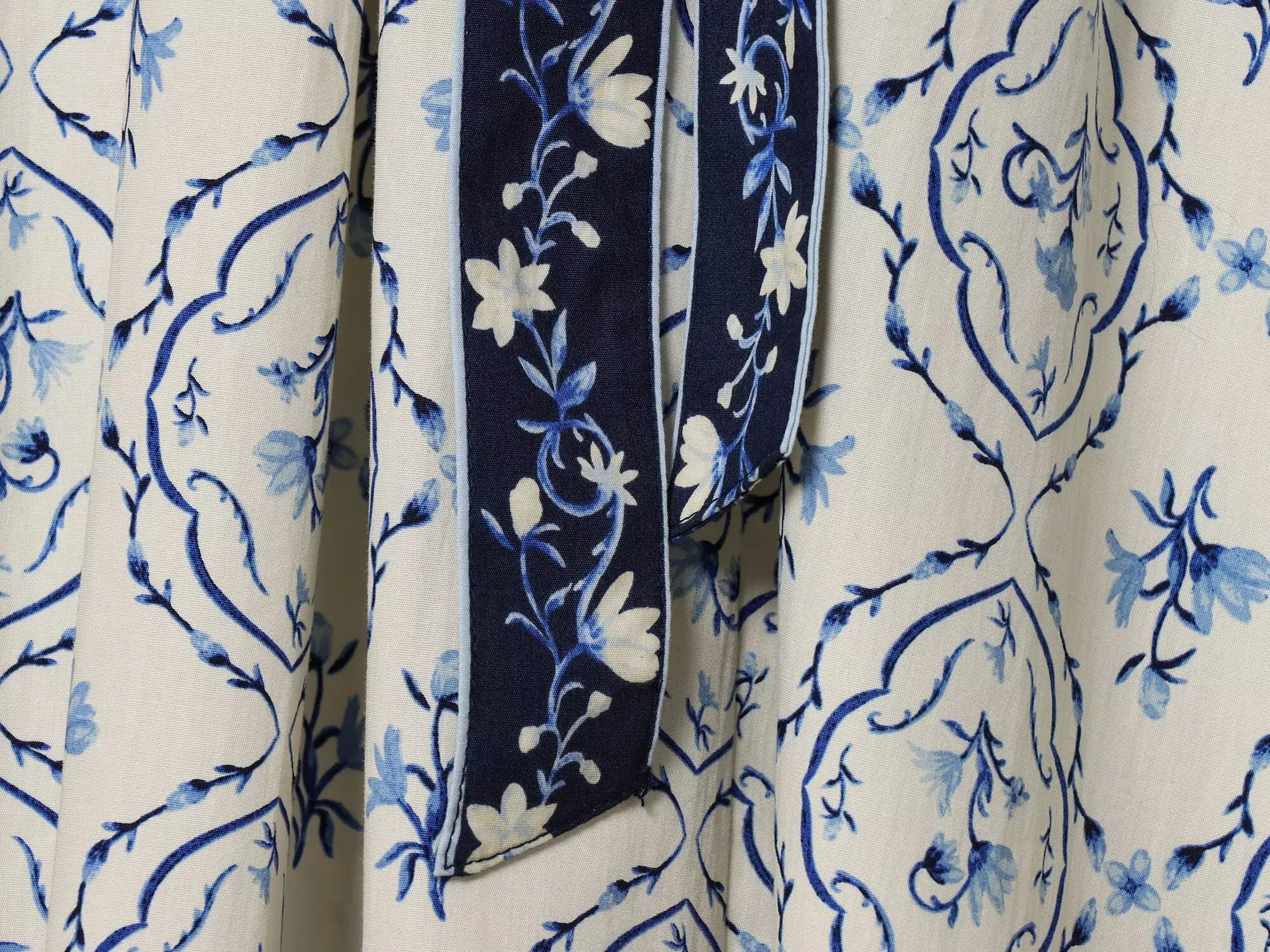 Porcelain Belt Midi Dress