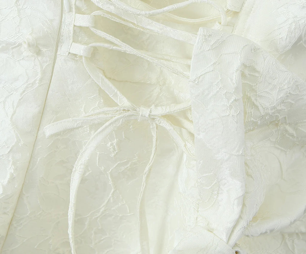 Embossed Floral Mini Dress