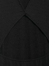 Fringe Cascade Column Maxi Dress